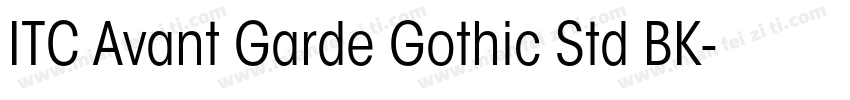 ITC Avant Garde Gothic Std BK字体转换